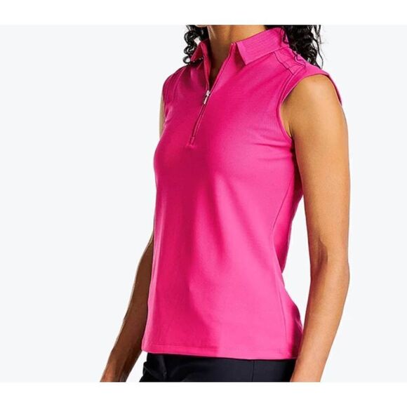 NiVO Womens Magenta Sleeveless Sports Sun Protection Polo Small - Picture 11 of 12
